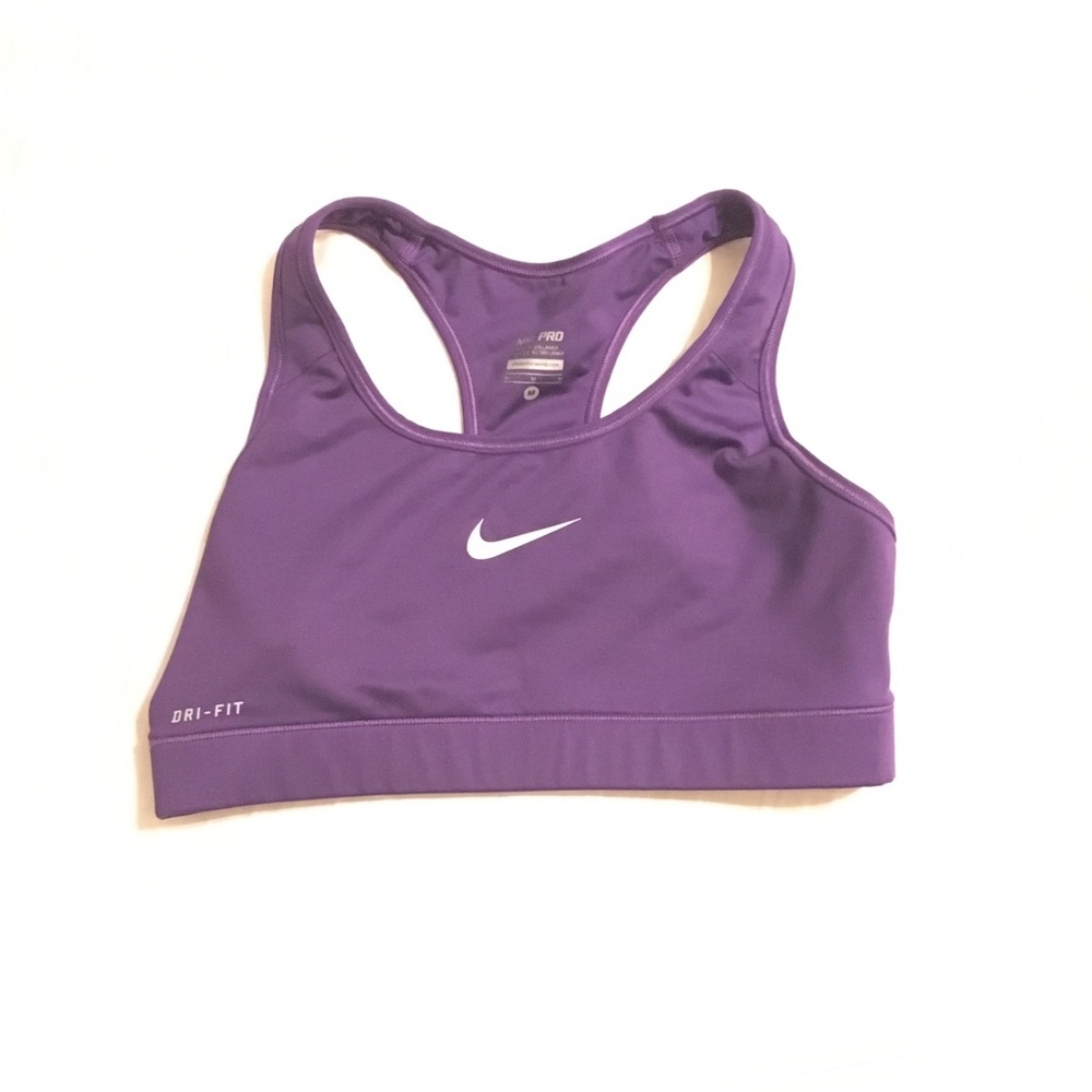 Purple Nike sports bra